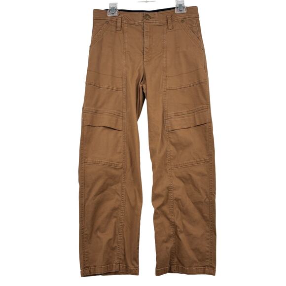 Democracy Cargo Jeans Womens Size 12 Brown Ab Solution Stretch Denim - Picture 1 of 12